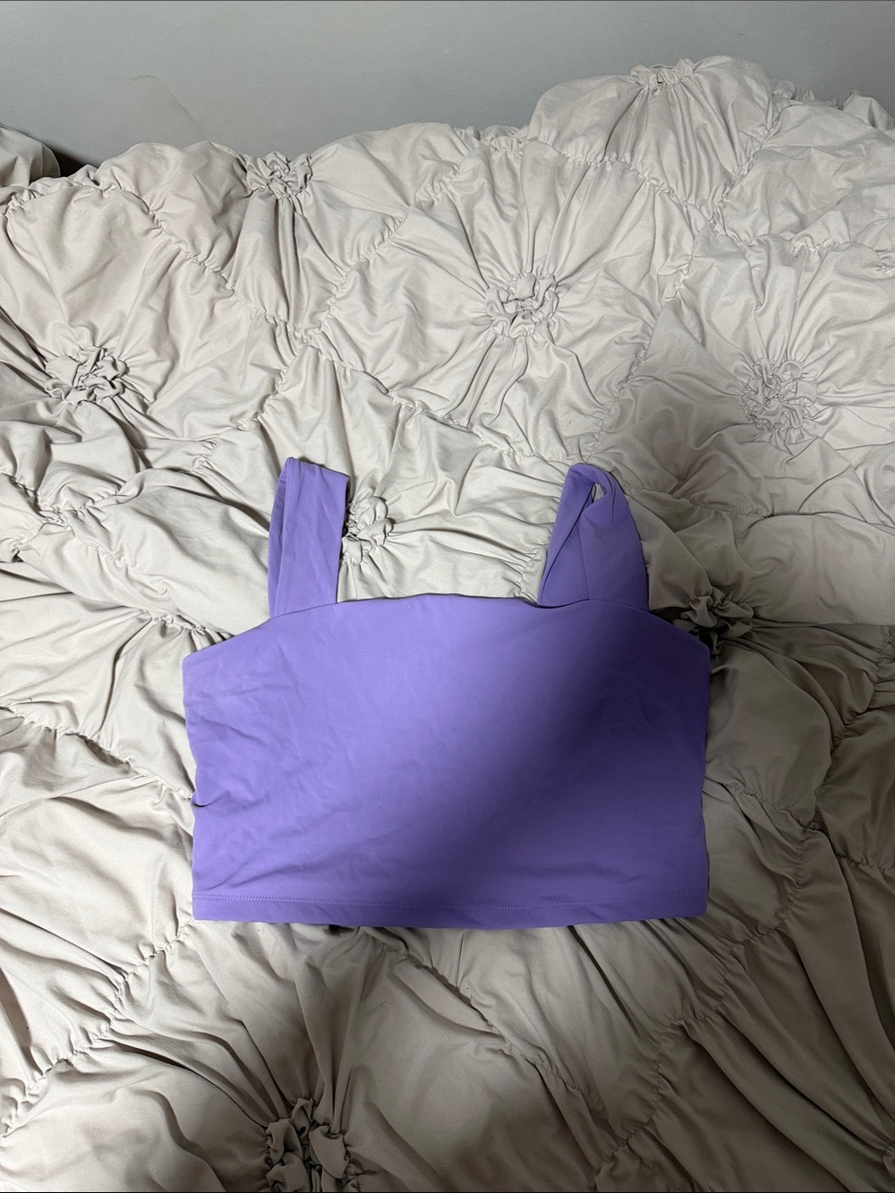 Dynamite Lilac Square-Neck Crop Tank